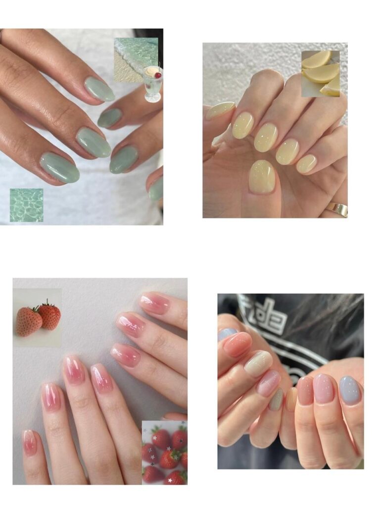 Pool-water jelly nails