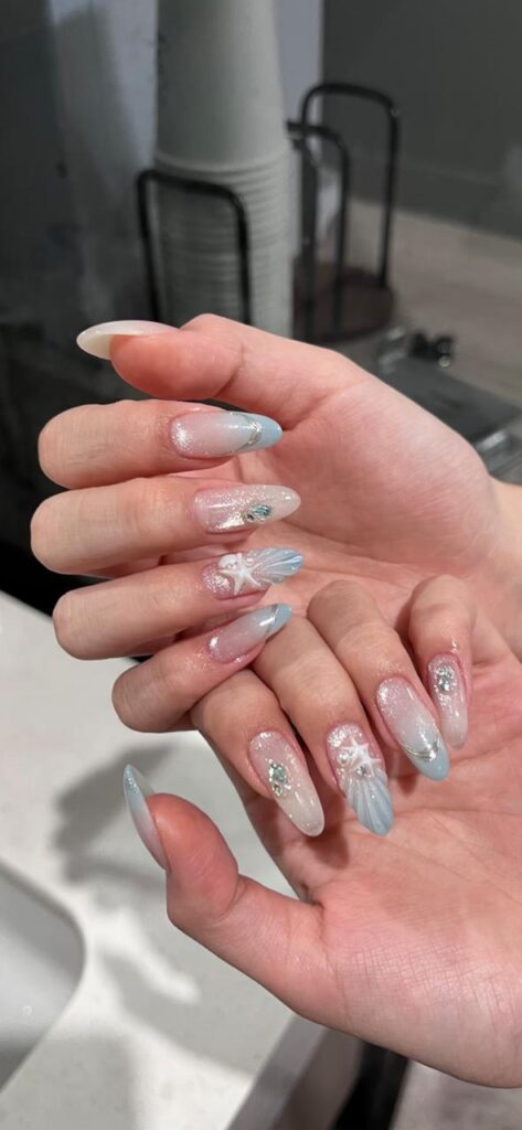 oval beach nails