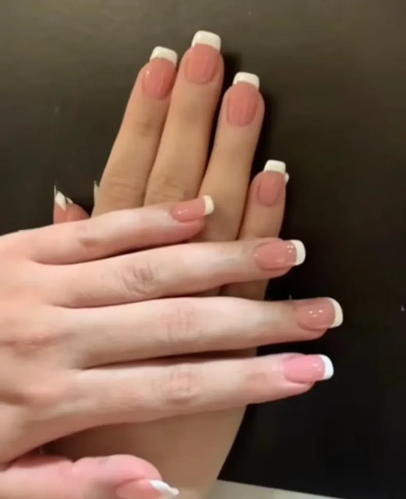 french tip square nails