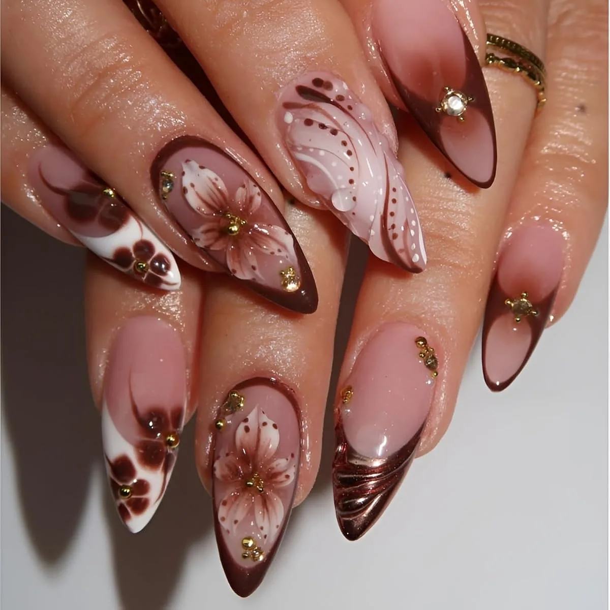 french tip false nails - image 2