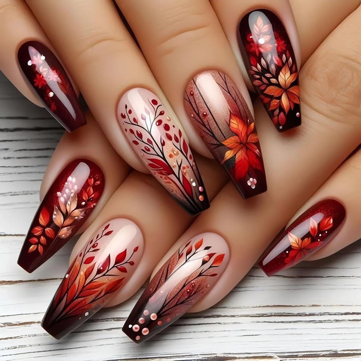 long coffin fake nails - image 2