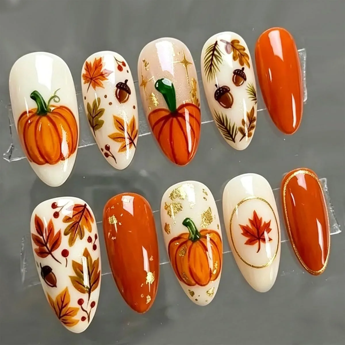 pumpkin nail art - image 2