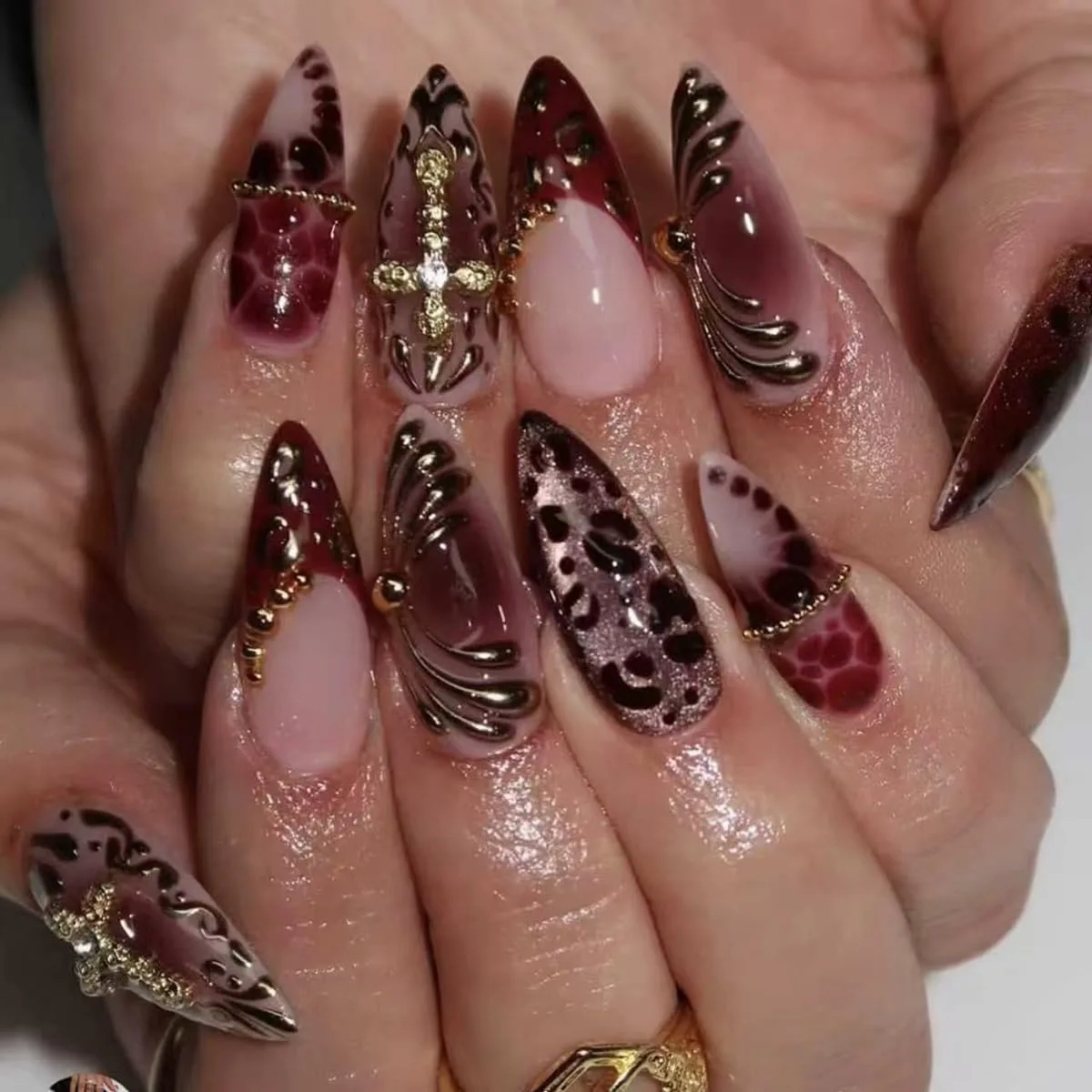 Almond Press On Nails - image 3