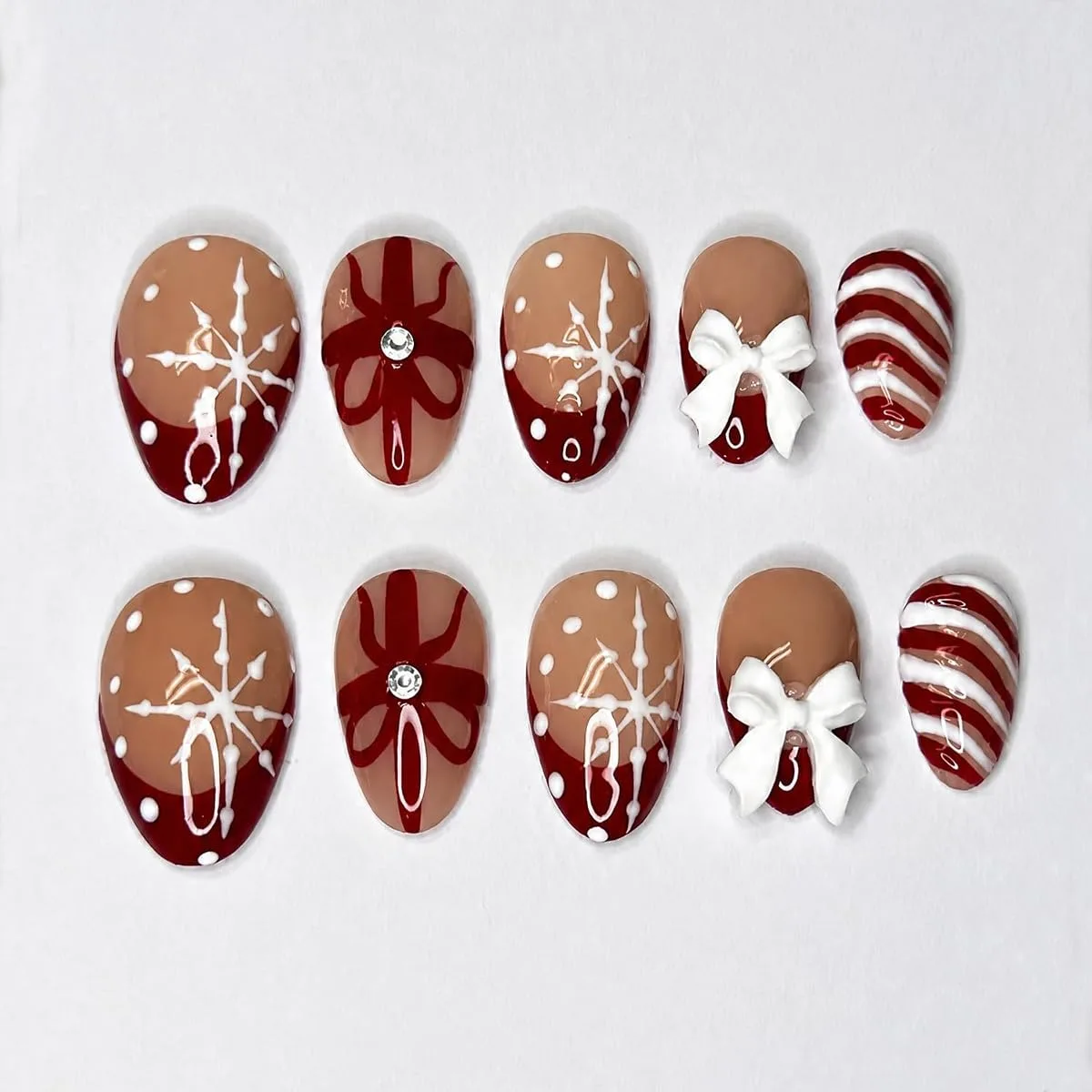 gift bow nail art - image 3